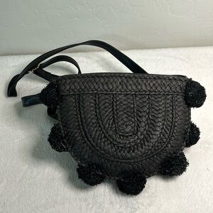 Rattan Pom Pom belt bag Fanny pack